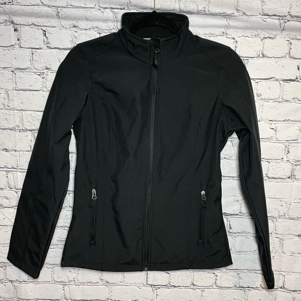 Port Authority Women’s Black Fleece Lined Soft Shell Water Resistant Jacket XS